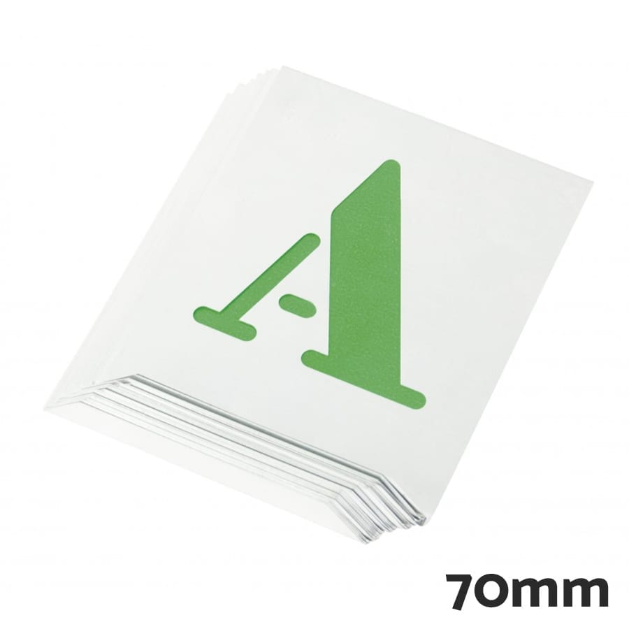 Abecedario para rotulación Pentrilo 26 letras aluminio 70mm 1 | Potspintura.com