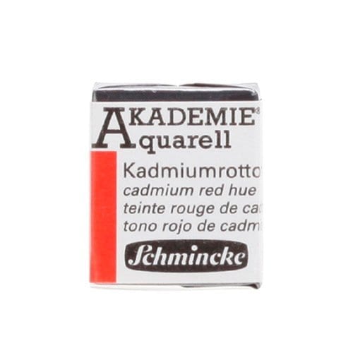 Acuarela rojo de cadmio Akademie Aquarell de Schmincke 1 | Potspintura.com