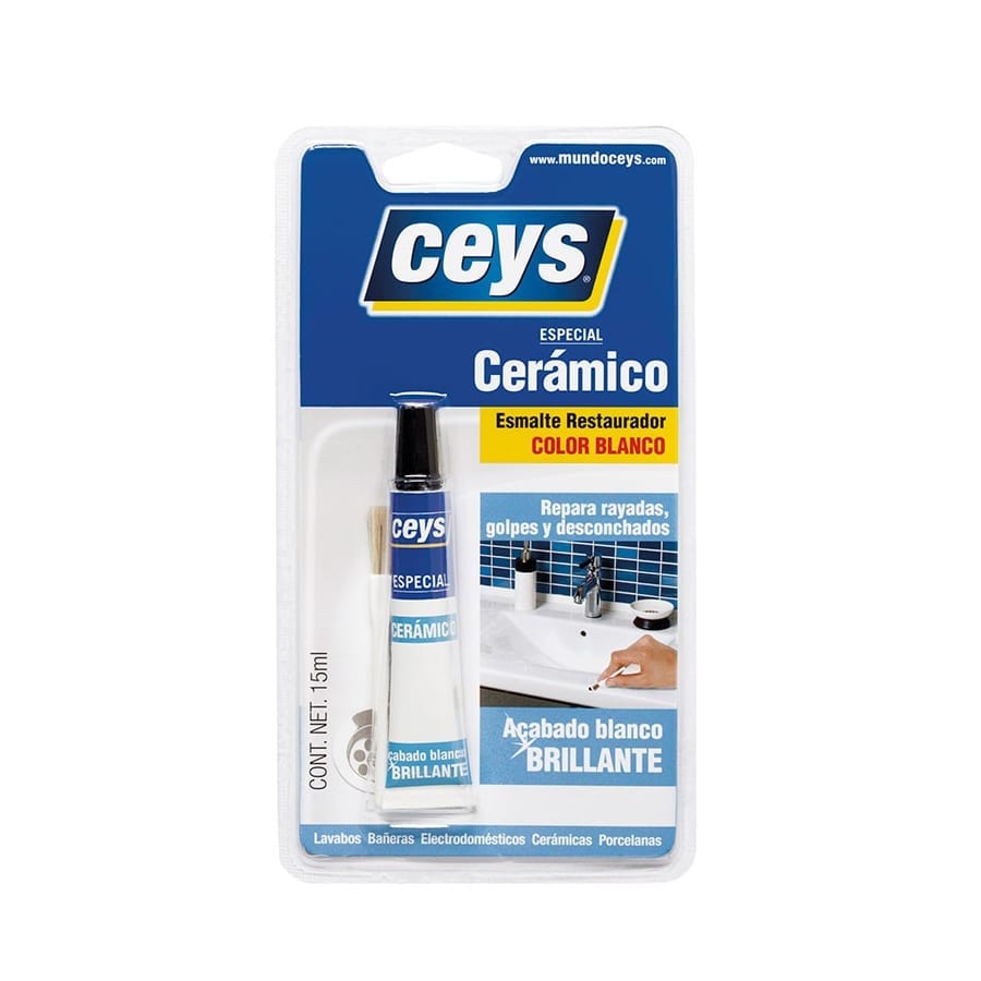 Esmalte blanco Ceys restaurador cerámico brillante 15ml 1 | Potspintura.com