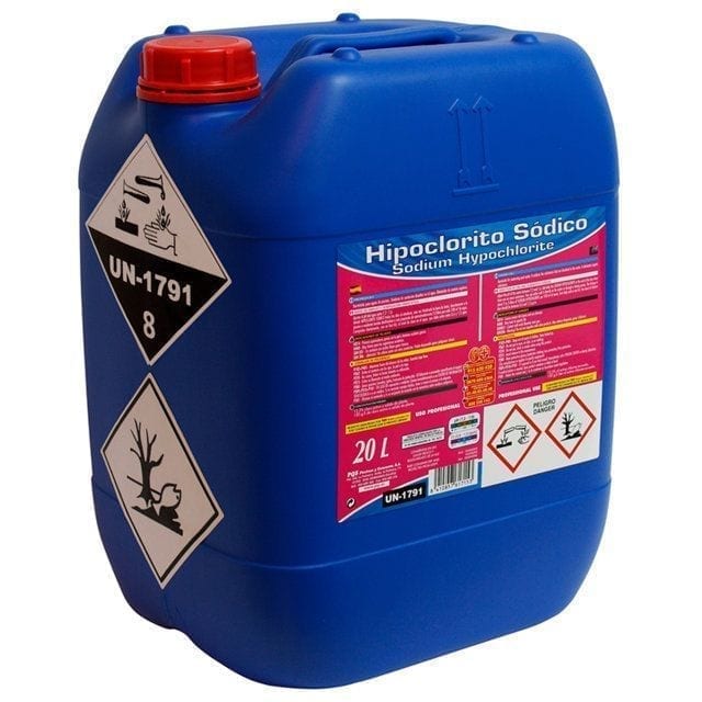 Hipoclorito sódico desinfectante con cloro para piscinas 25Kg 1 | Potspintura.com