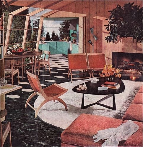 Los mejores interiores vintage de los años 50 y 60 7 | Potspintura.com