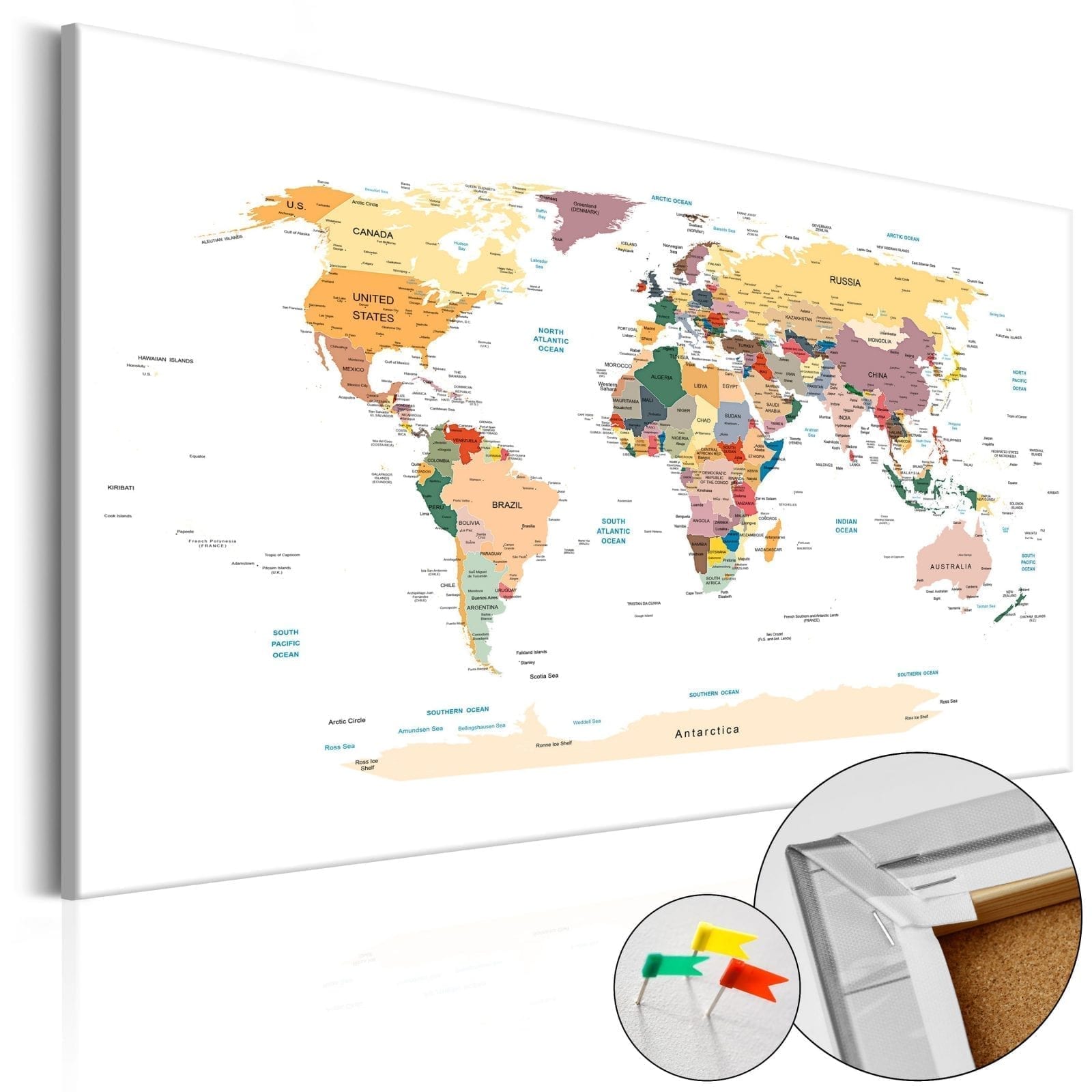 Tablero de corcho - World Map 1 | Potspintura.com