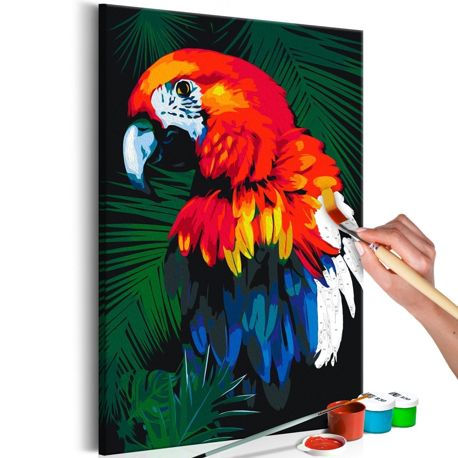 Cuadro para colorear - Parrot 1 | Potspintura.com