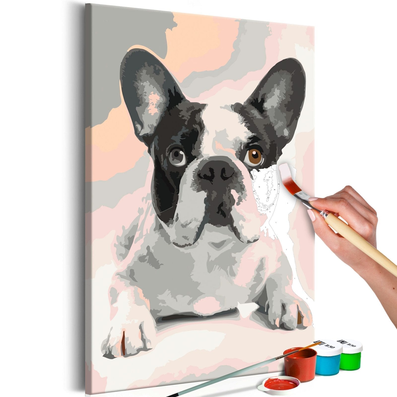 Cuadro para colorear - Bulldog francés 1 | Potspintura.com