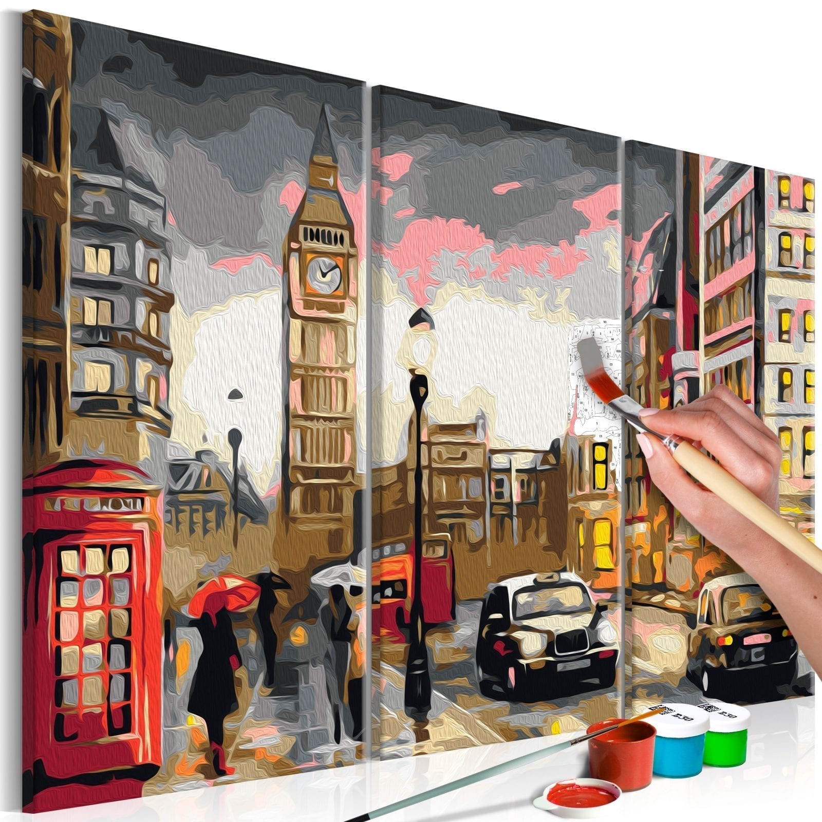 Cuadro para colorear - Calle de Londres 1 | Potspintura.com