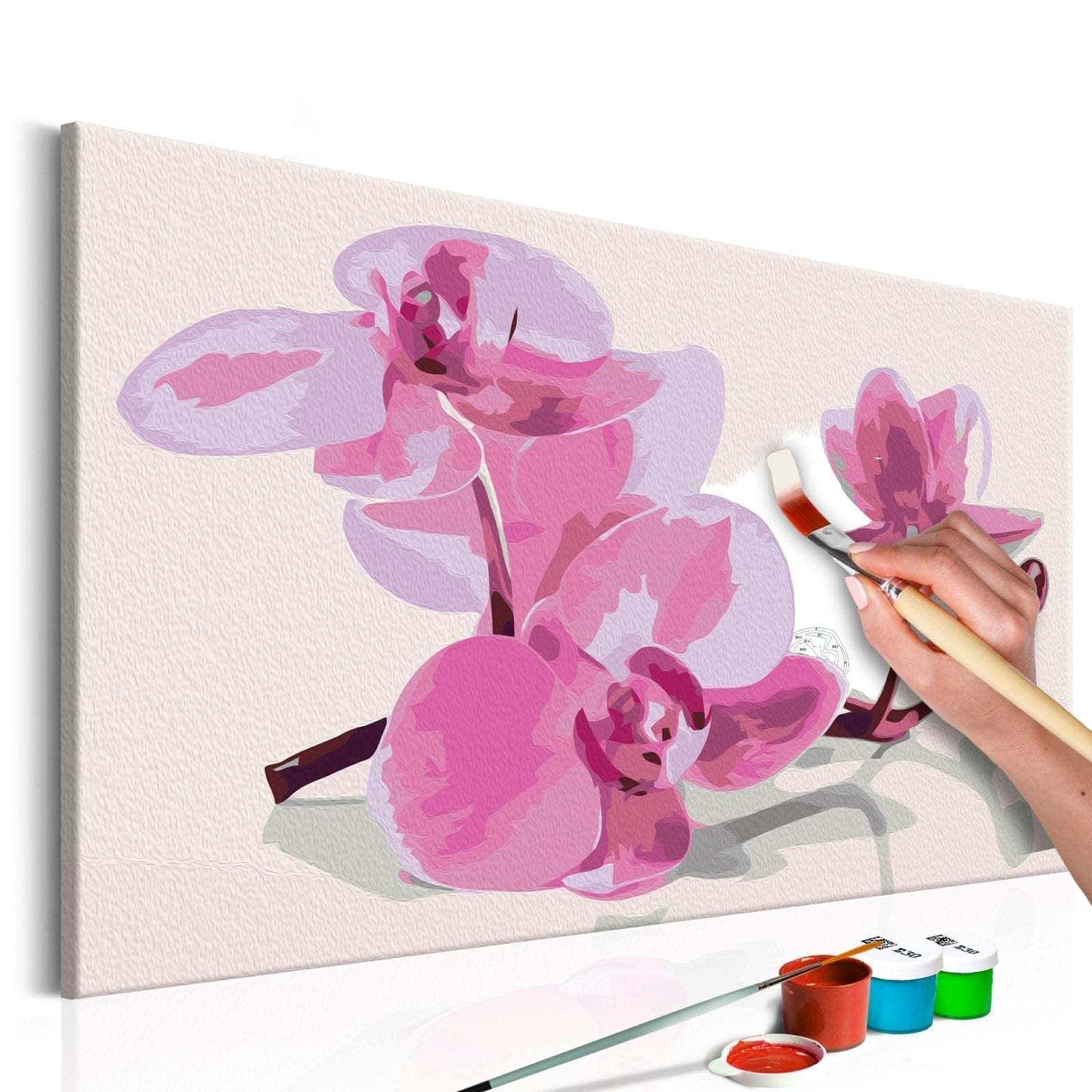 Cuadro para colorear - Flores de orquídea 1 | Potspintura.com