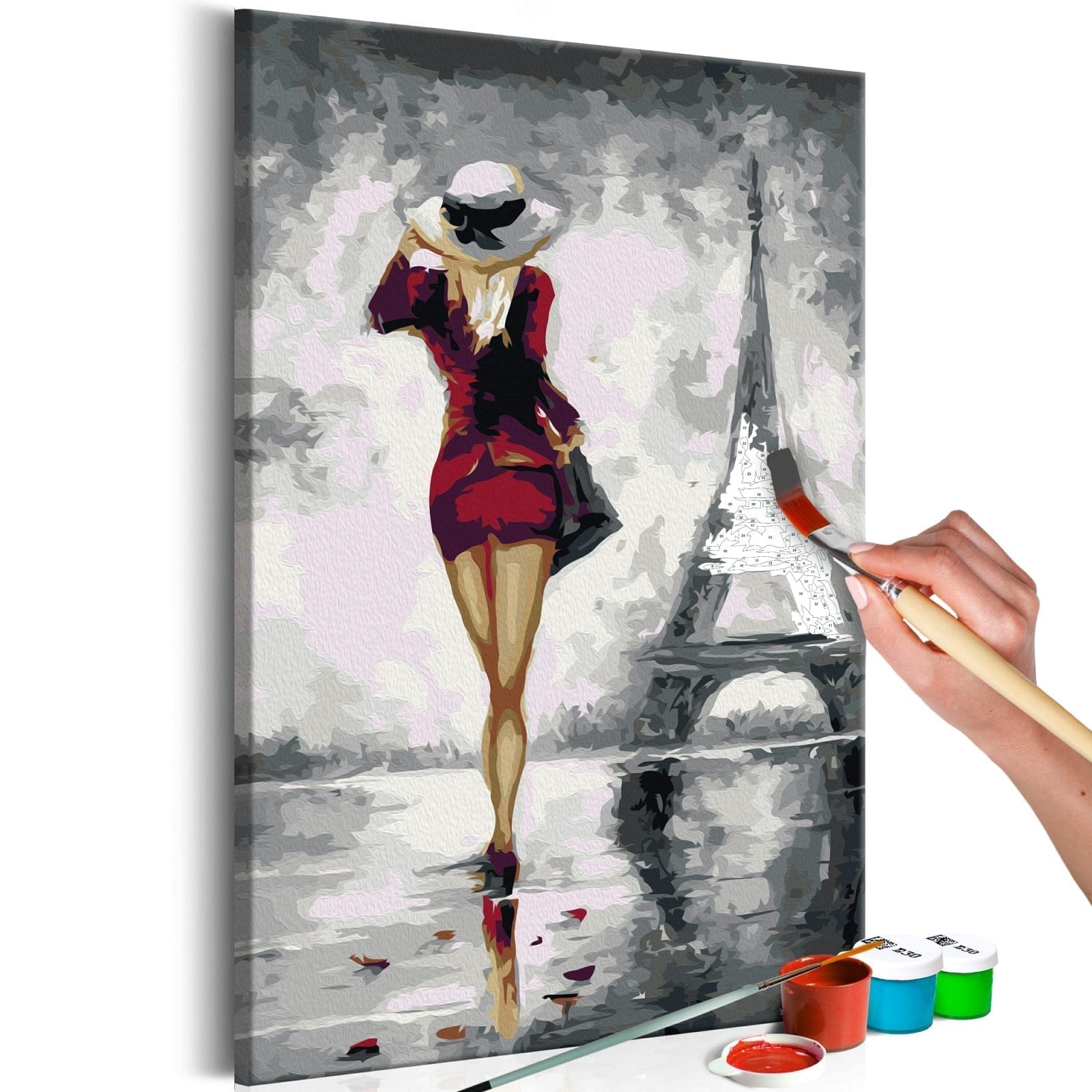 Cuadro para colorear - La Parisina 1 | Potspintura.com
