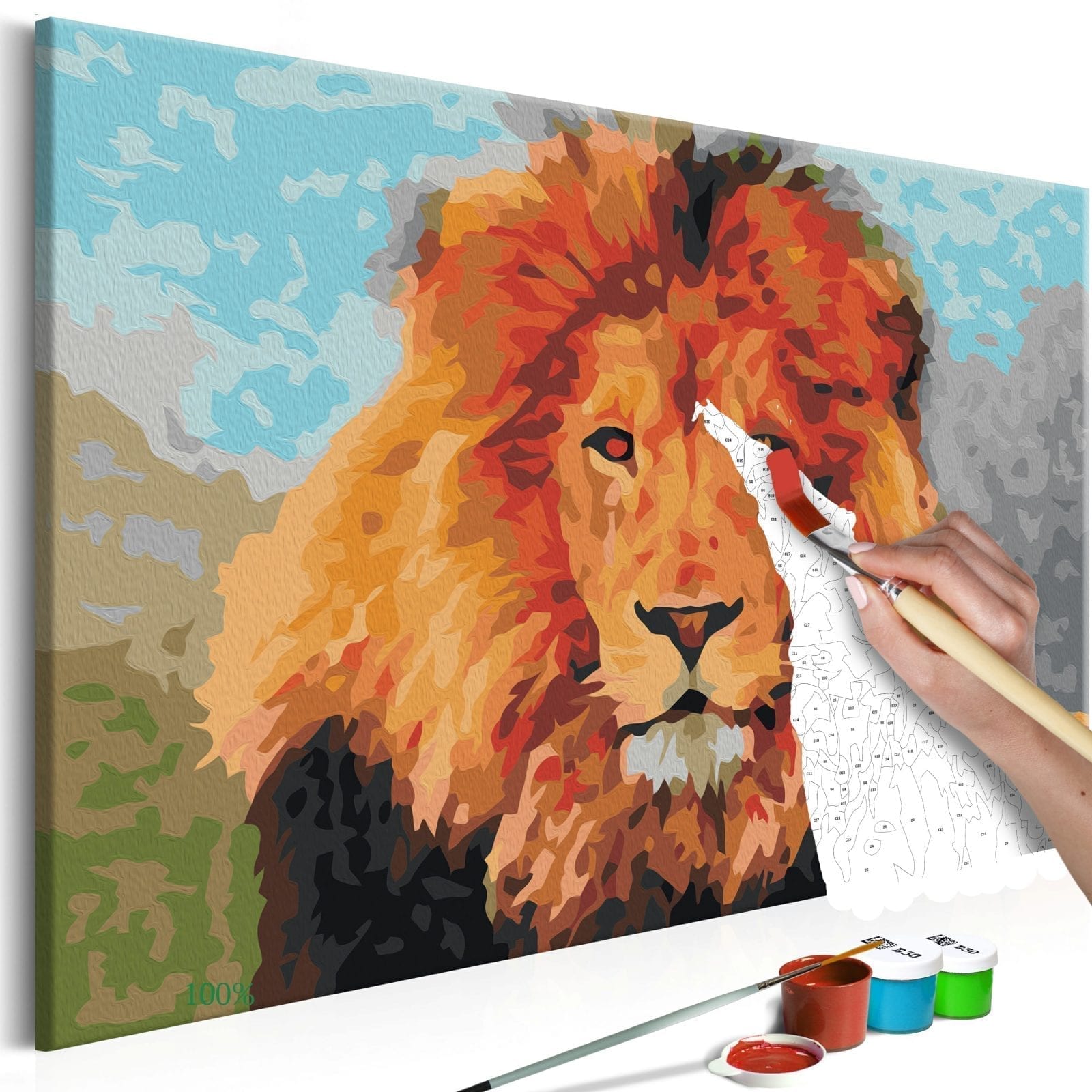 Cuadro para colorear - Rey león 1 | Potspintura.com