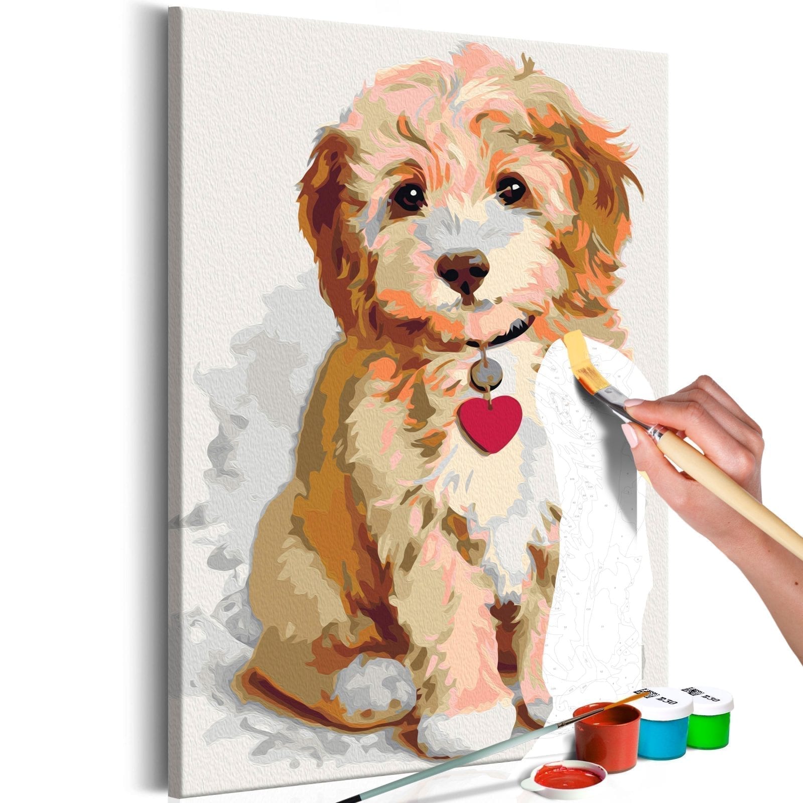 Cuadro para colorear - Cachorro 1 | Potspintura.com