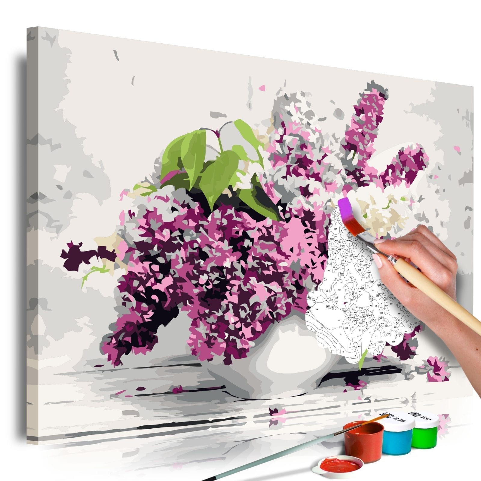 Cuadro para colorear - Vase and Flowers 1 | Potspintura.com