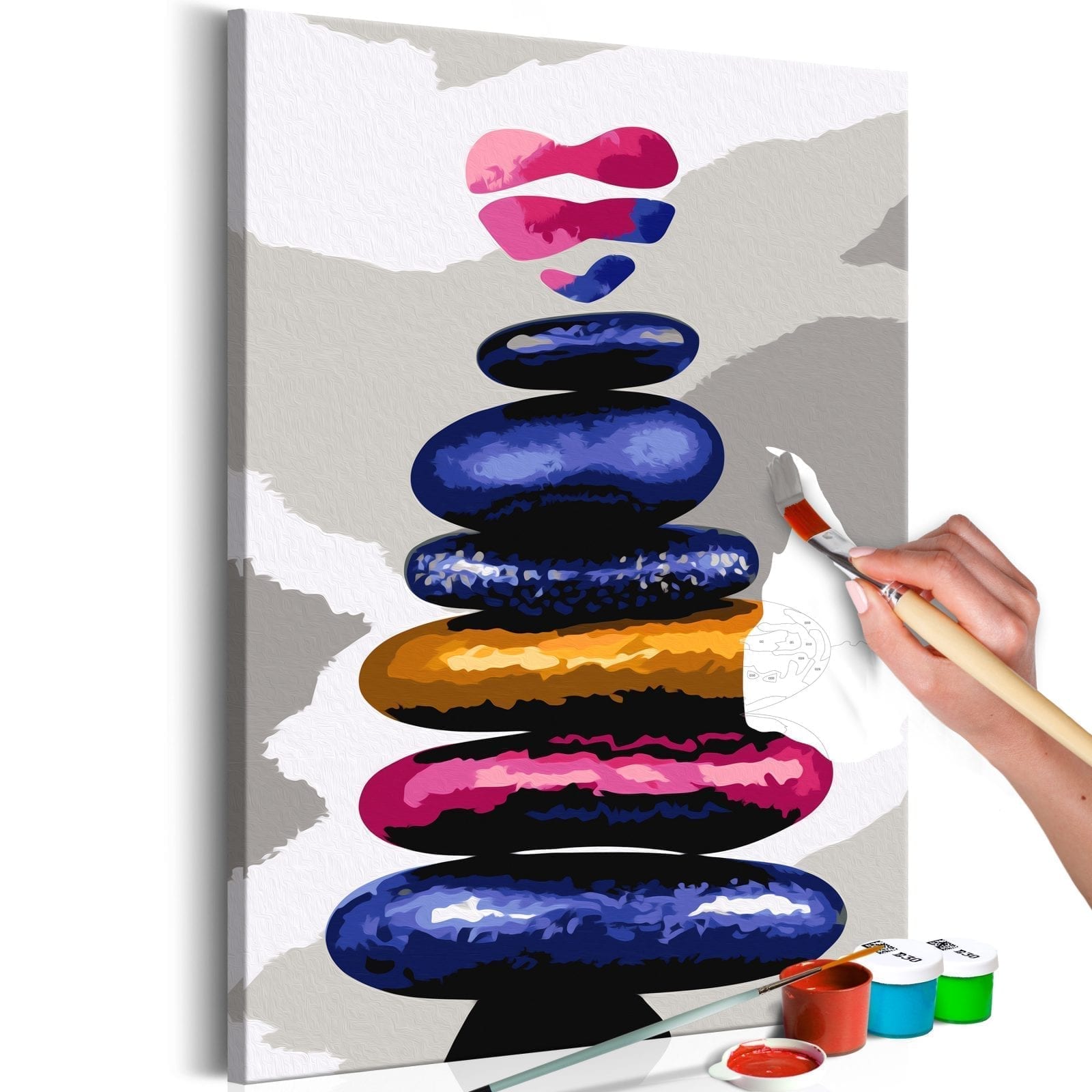 Cuadro para colorear - Colored Pebbles 1 | Potspintura.com