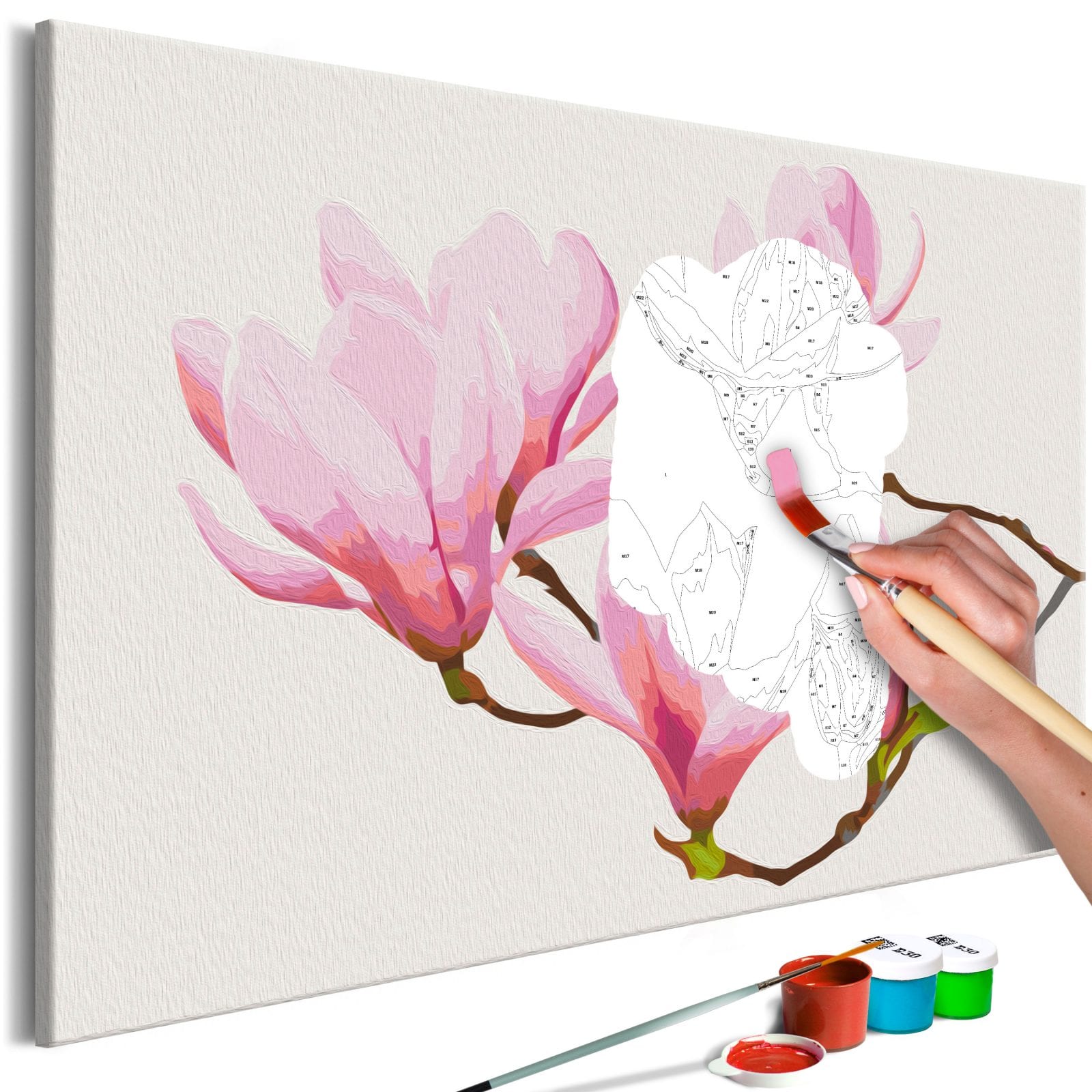 Cuadro para colorear - Floral Twig 1 | Potspintura.com