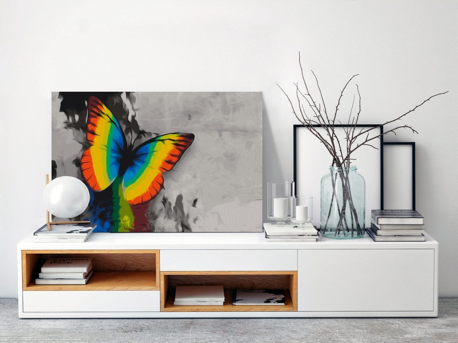Cuadro para colorear - Colourful Butterfly 2 | Potspintura.com