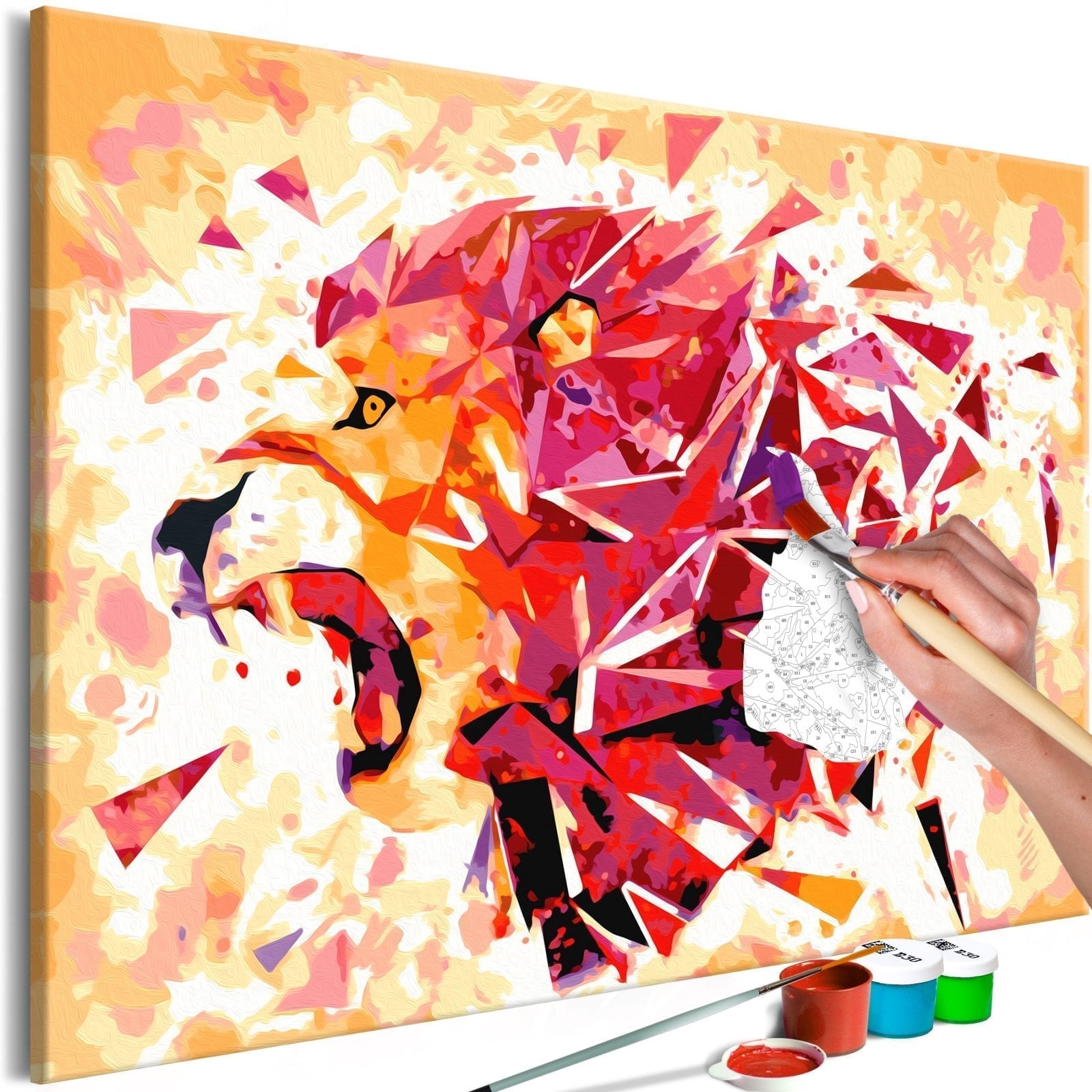 Cuadro para colorear - Abstract Lion 1 | Potspintura.com
