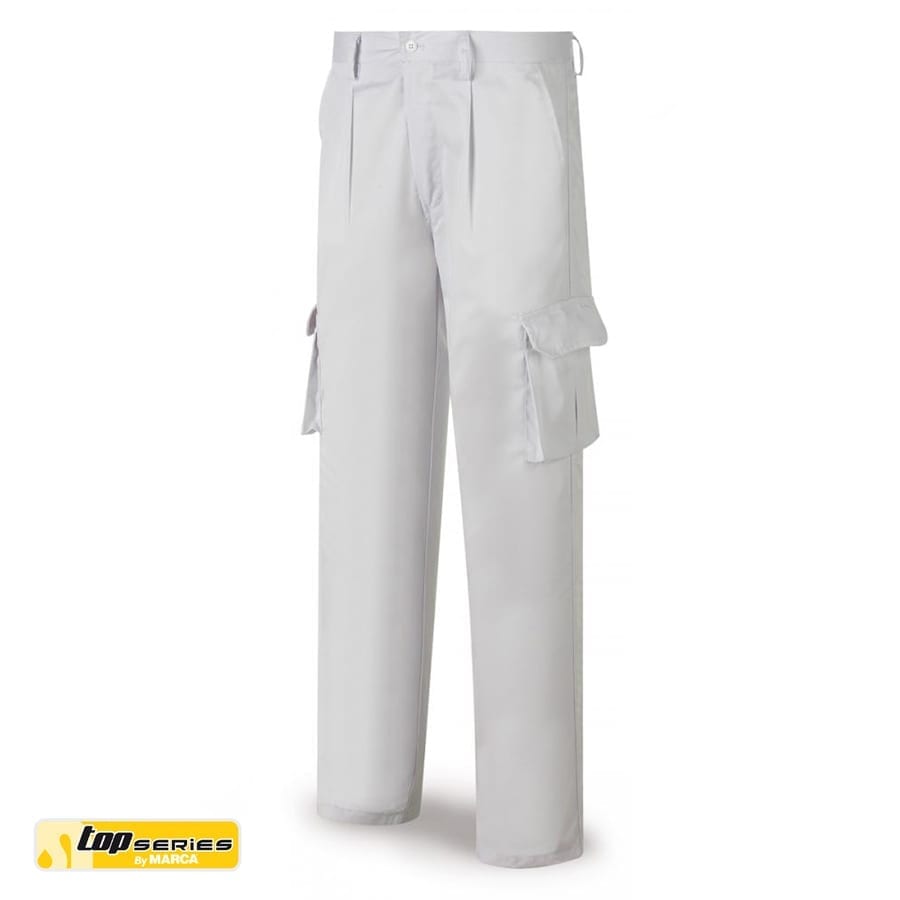 Pantalones de tergal para pintores Marca TOP SERIES 488-PBTOP blanco 1 | Potspintura.com