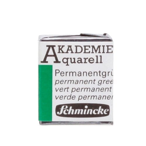 Acuarela verde permanente Akademie Aquarell de Schmincke 1 | Potspintura.com