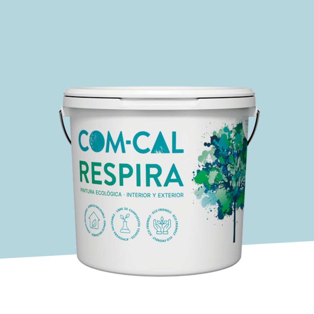 Pintura plástica ecológica Com-Cal Respira Turquesa c-151