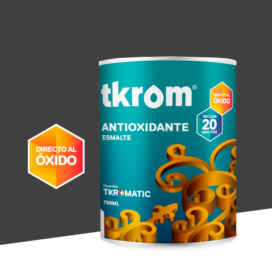 Esmalte antioxidante liso Tkrom Negro satinado
