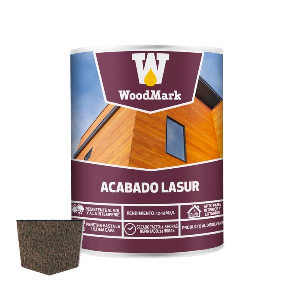 Lasur protector para madera Woodmark satinado ébano